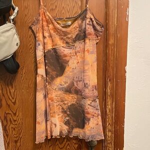 Urban Outfitters Coral and Brown Top